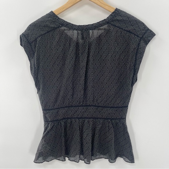 Anthologie HD in Paris Polka Dot Retro Style Button & Tie Blouse Size 8 - Picture 11 of 11